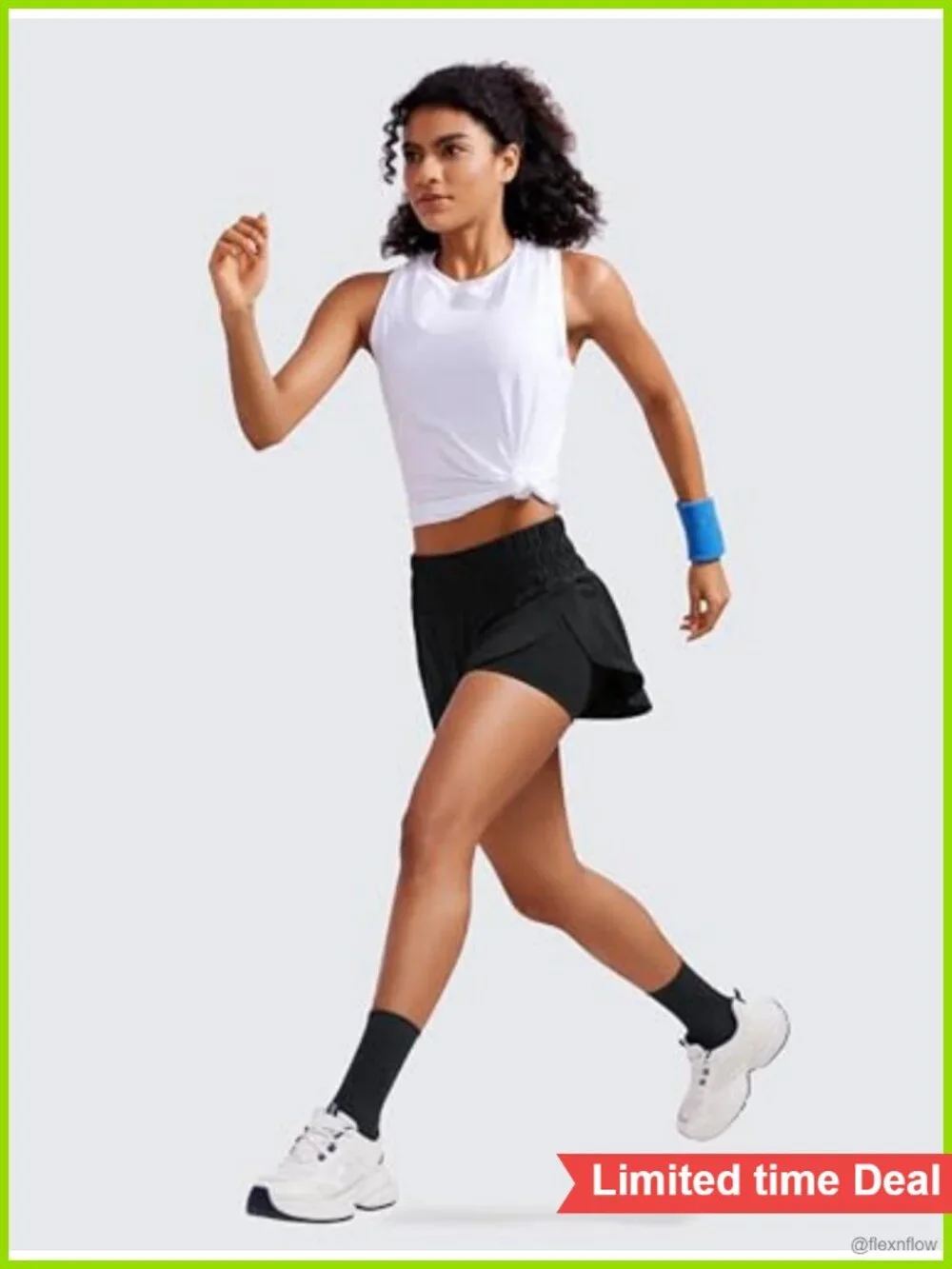 CRZ YOGA High Rise 2 in 1 Split Running Shorts 3